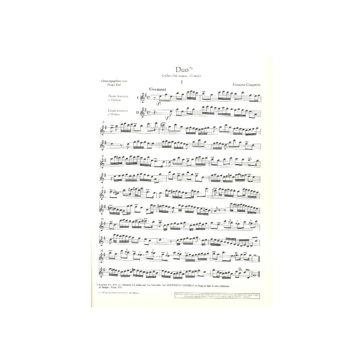 Couperin, Duo G-Dur