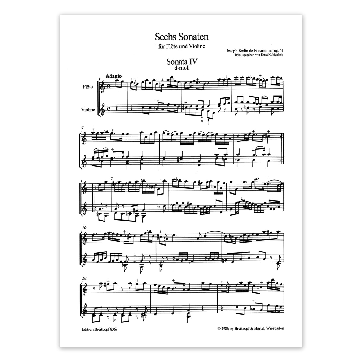 Boismortier, 6 Sonaten op.51 Bd.2 View 2