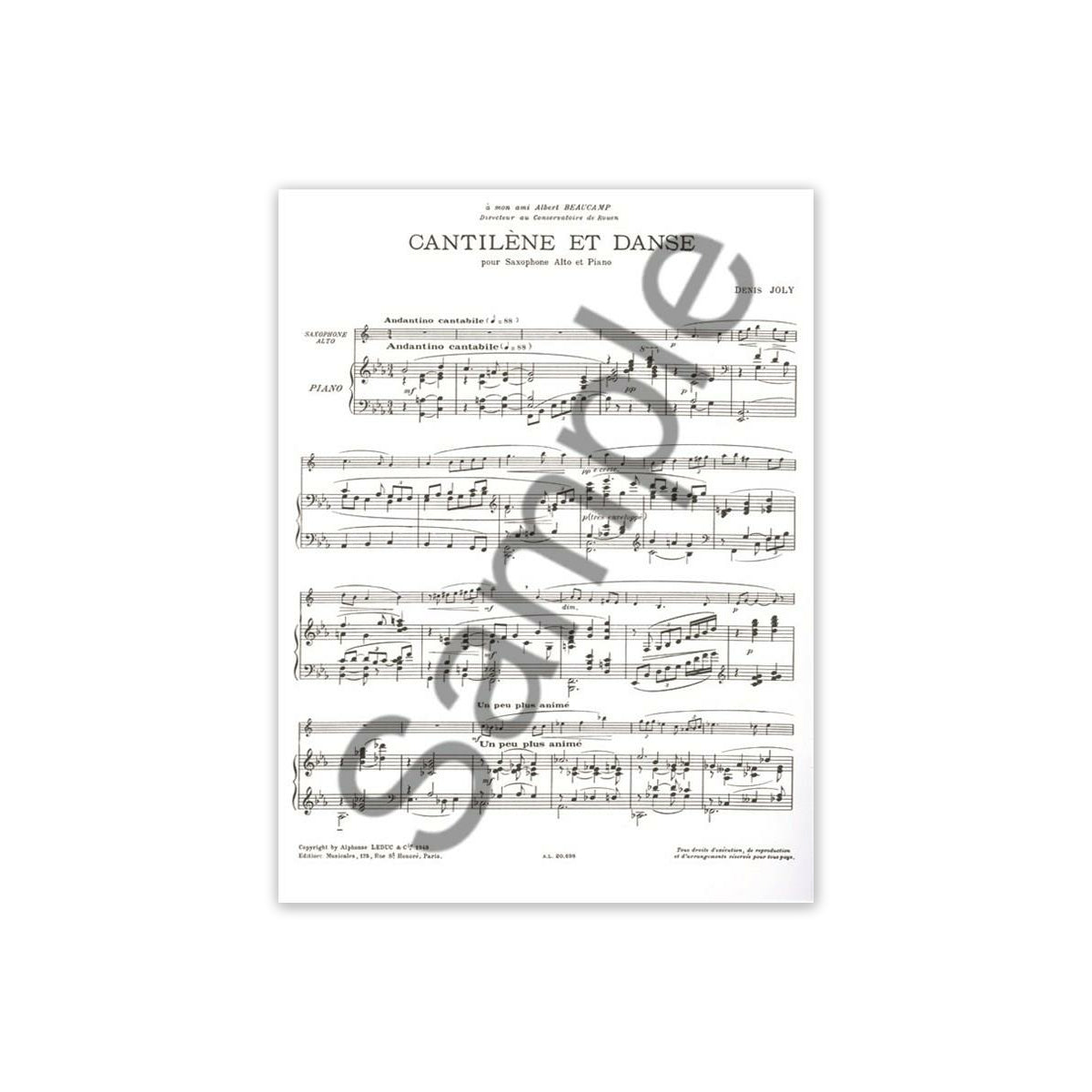 Joly, Cantilène et danse