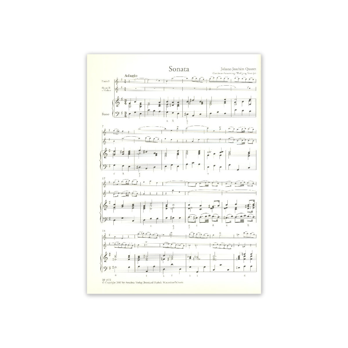 Quantz, Triosonate in e-Moll