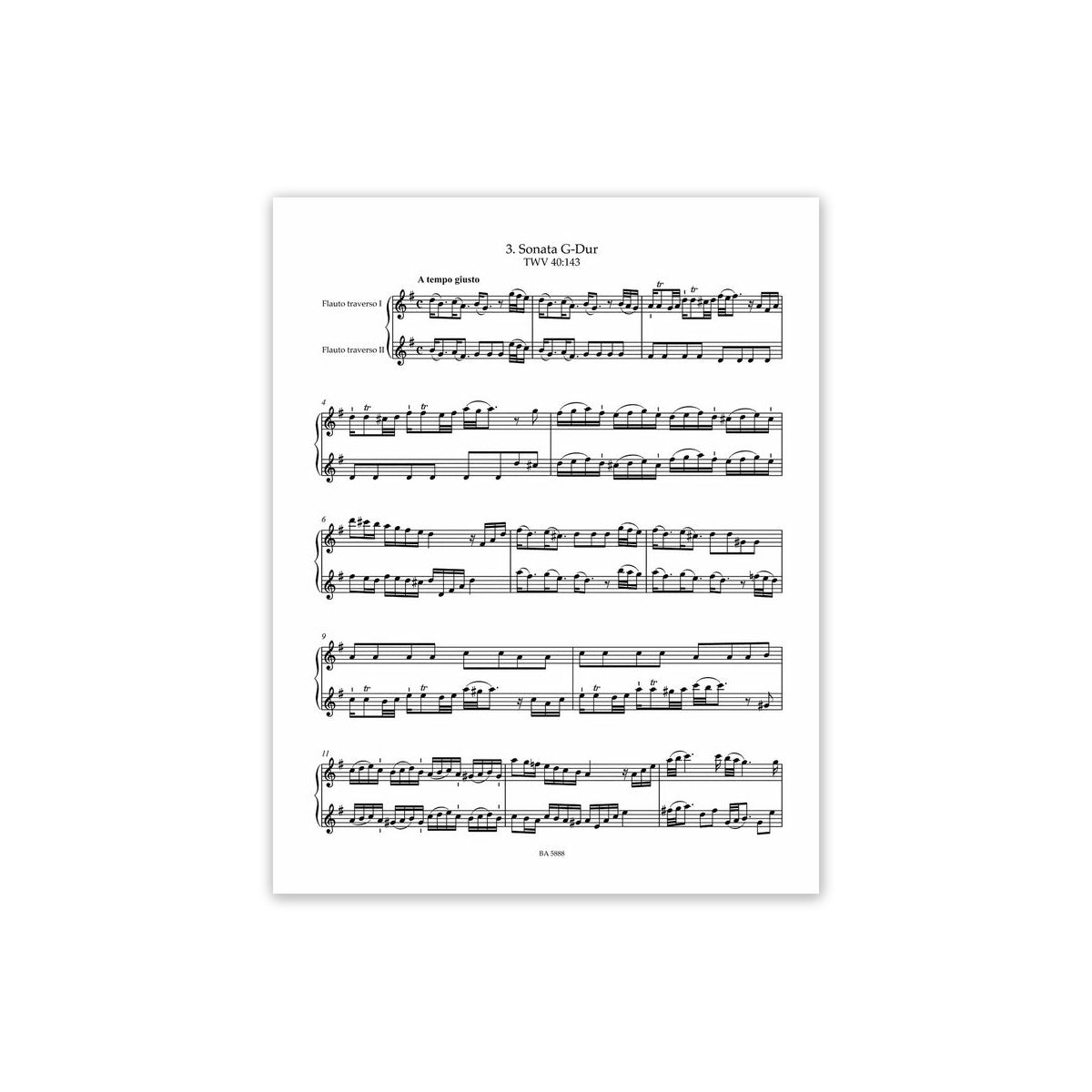 Telemann, Philipp 9 Sonaten TWV40:141-149 View 1