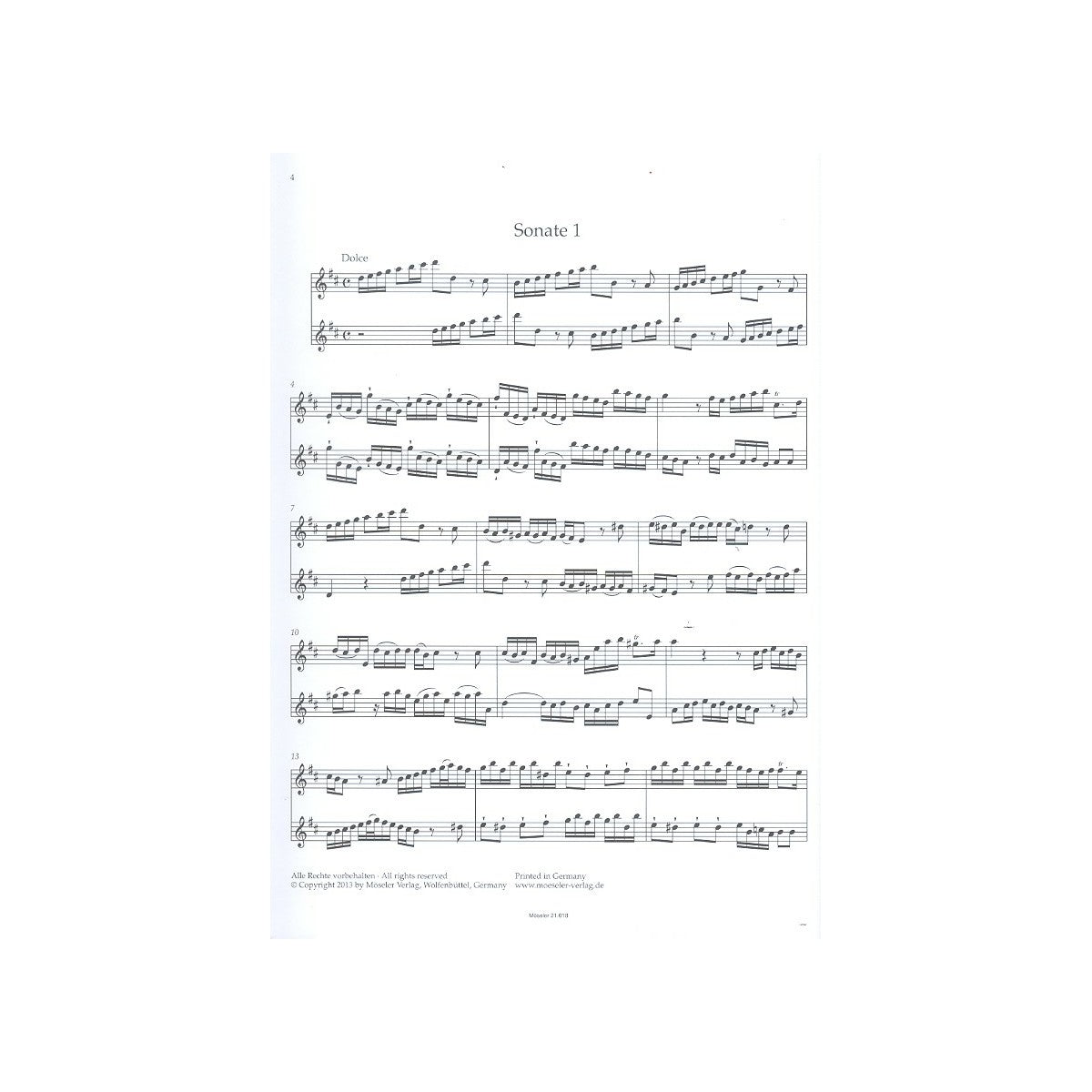 Telemann, Sechs Duette View 1