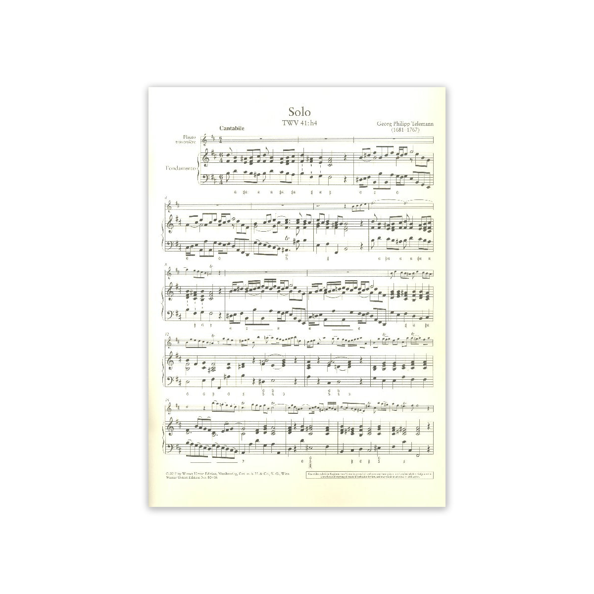 Telemann, Sonate TWV41:h4