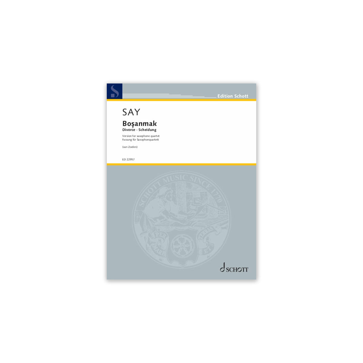 Say, Bosanmak - Divorce - Scheidung op.29a
