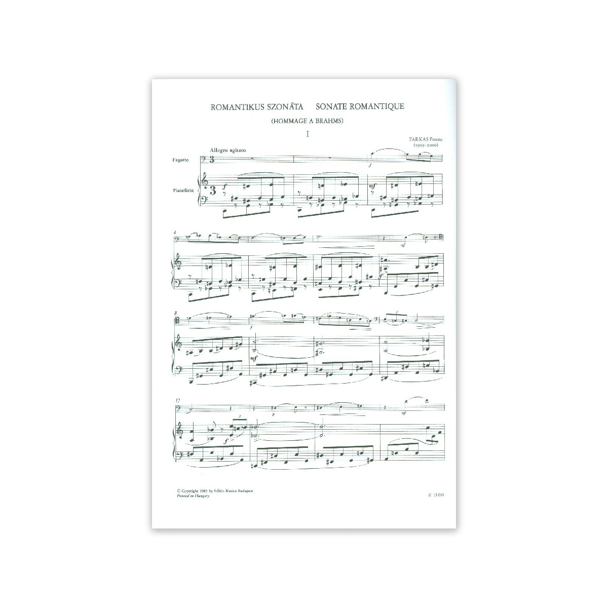 Farkas, Sonate romantique View 1