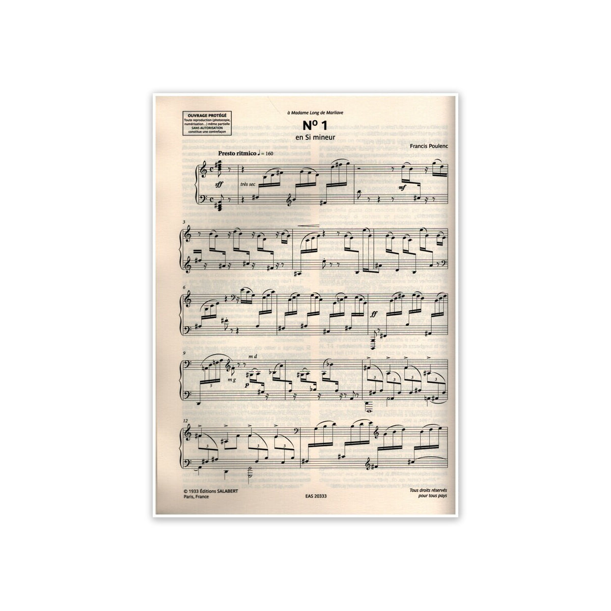 Poulenc, Francis 15 improvisations pour piano
