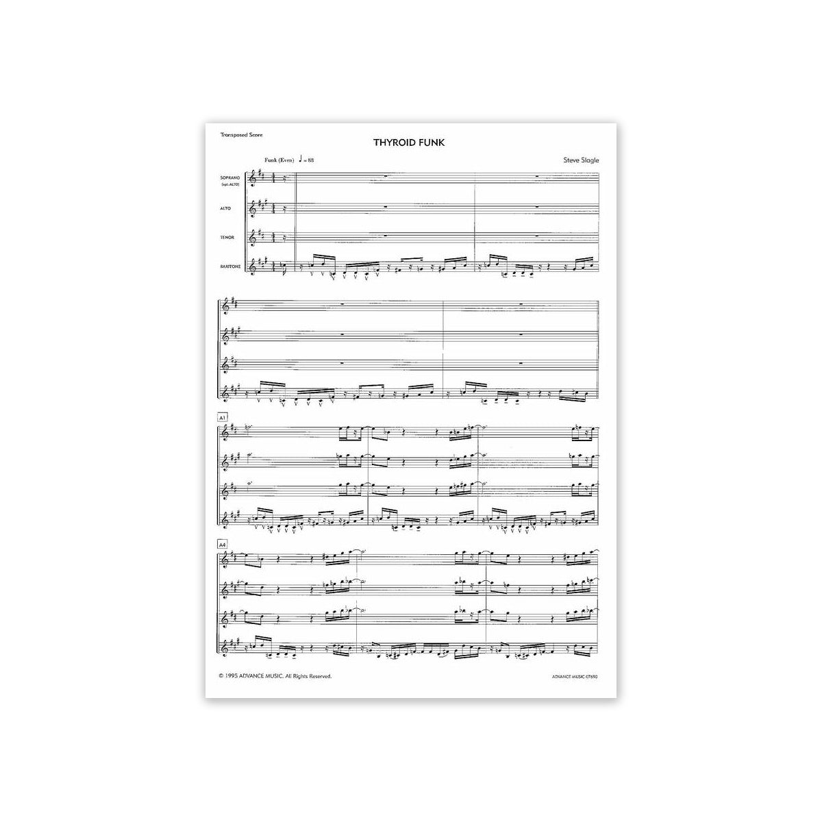 Slagle, Steve Thyroid Funk for 4 Saxophones (