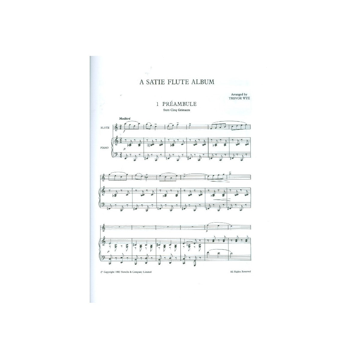 Satie Flute Album (Wye) View 1