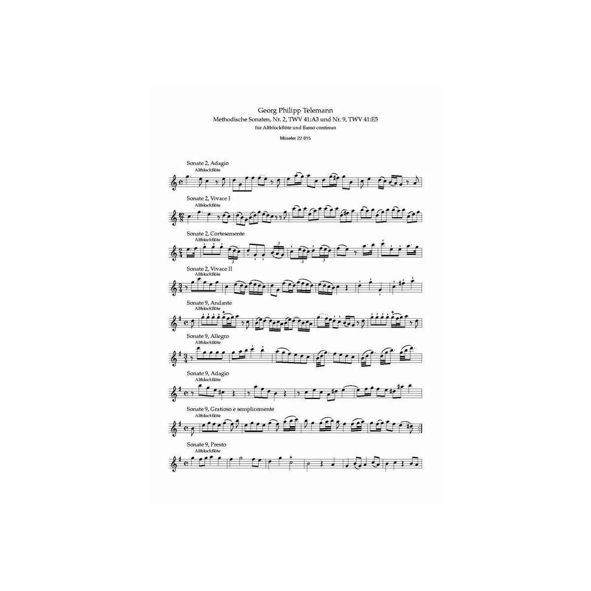 Telemann, Georg Philipp Methodische Sonaten B View 2