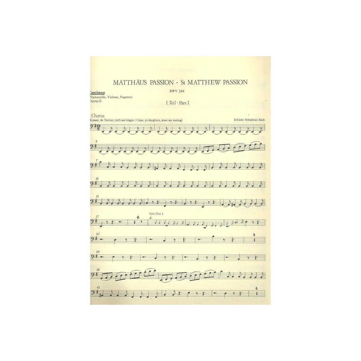 Bach, Johann Sebastian Matthäus-Passion BWV24-51122 View 1