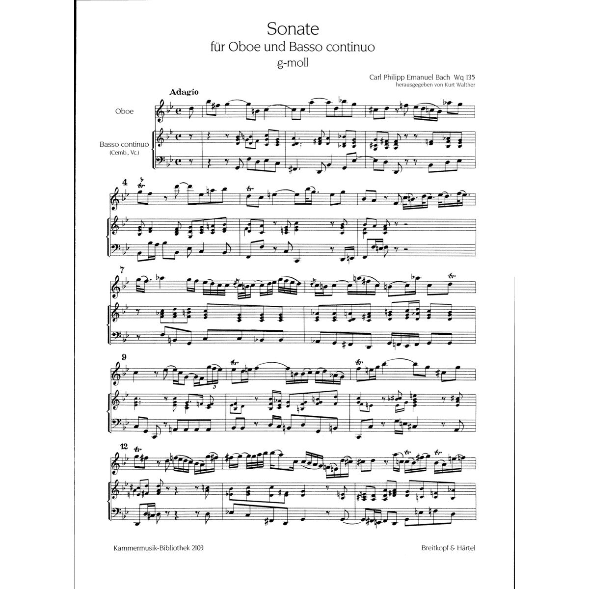 Bach C.Ph.E., Sonate g-moll View 1
