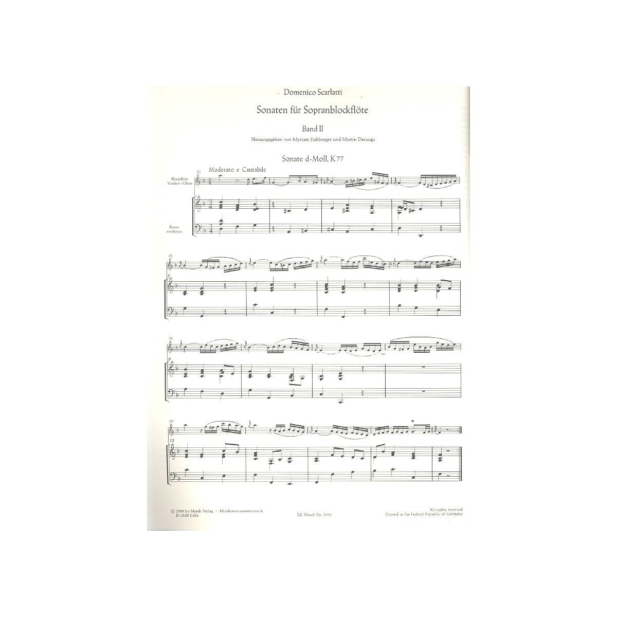 Scarlatti, Domenico Sonaten Bd.2 für Sopranb View 1
