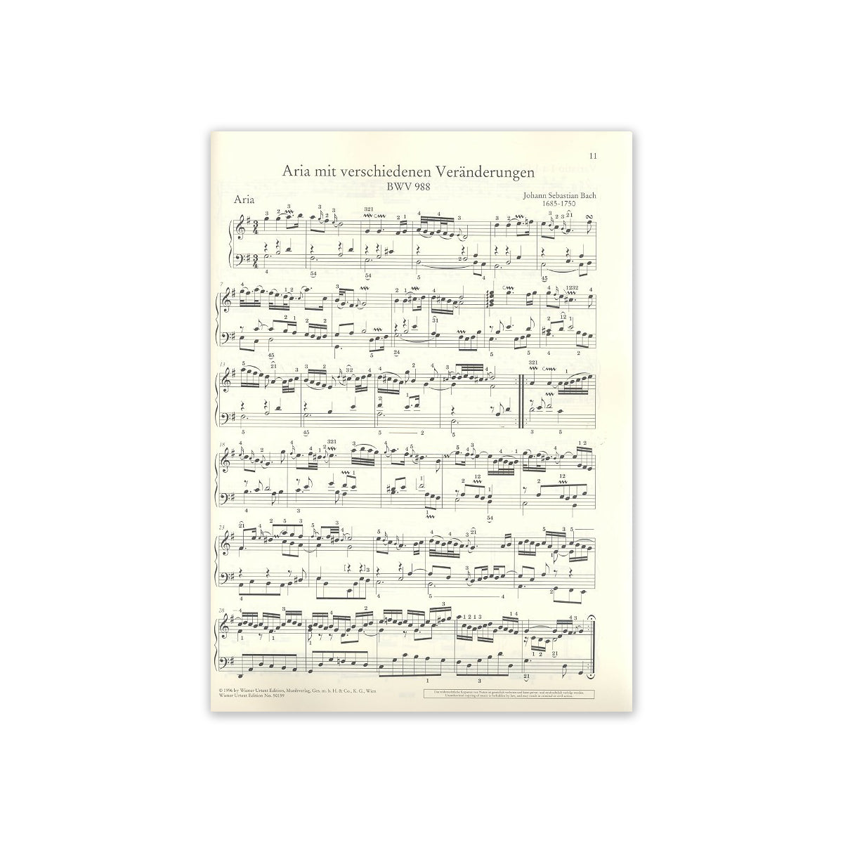 Bach, Johann Sebastian Goldberg Variationen
