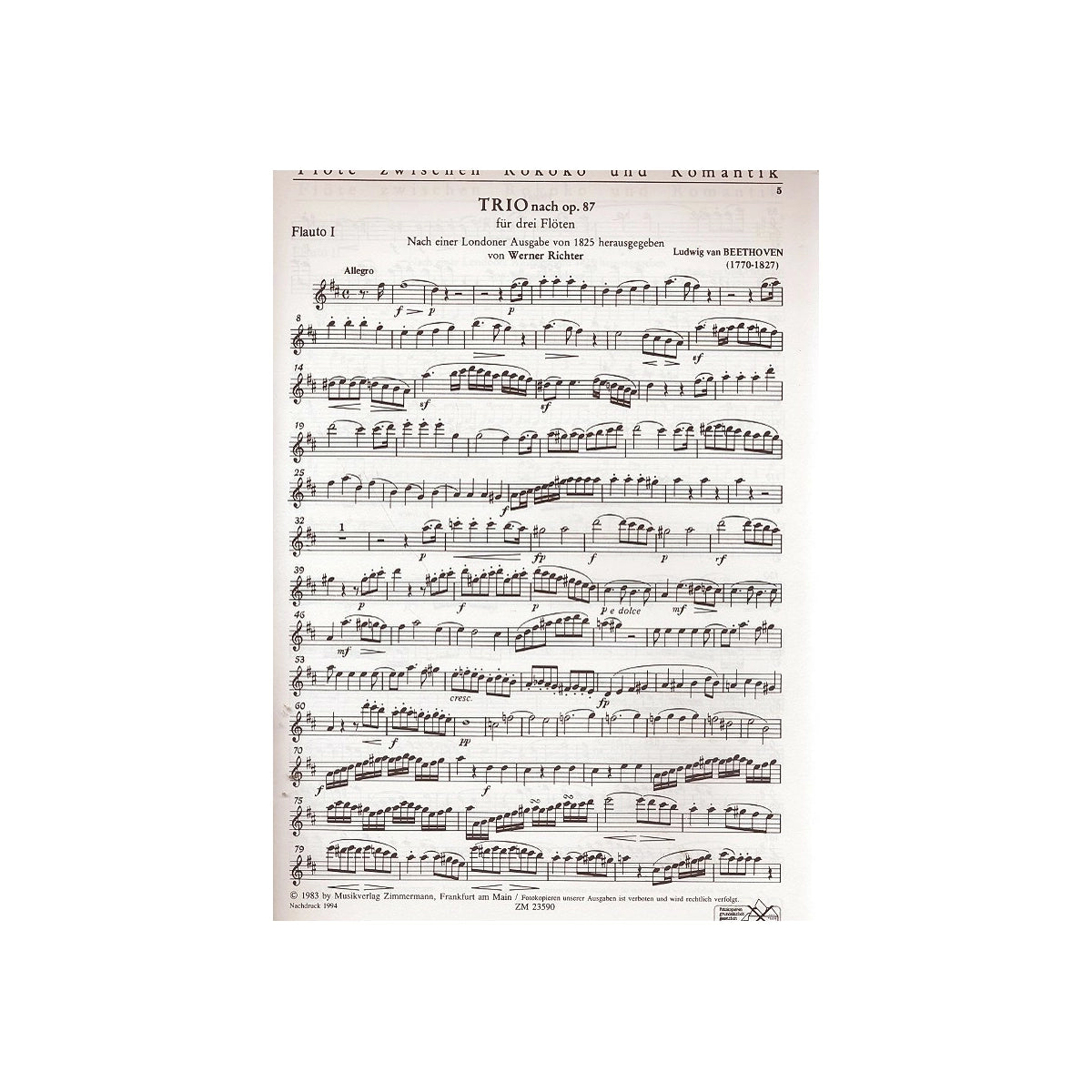 Beethoven, Trio nach op.87