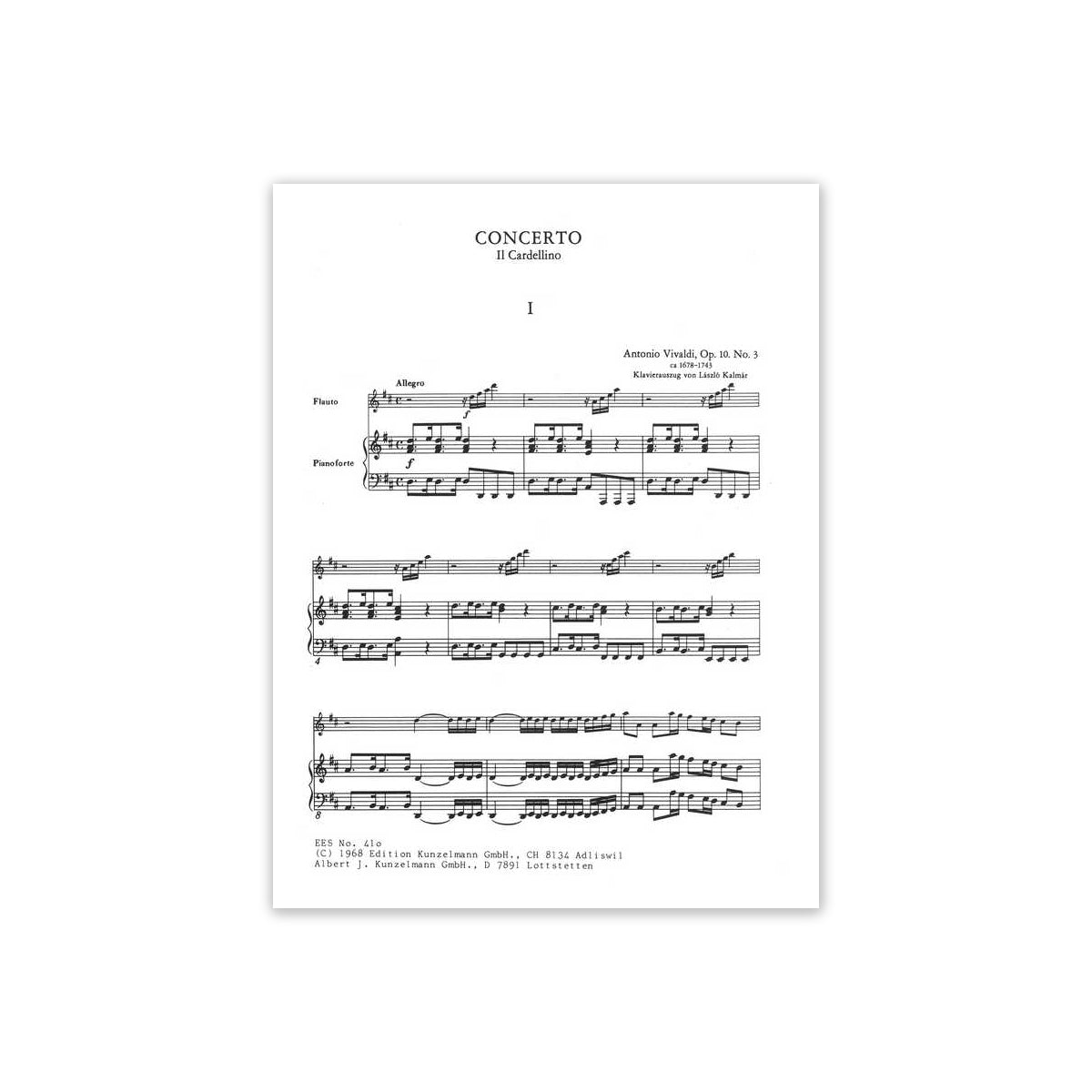 Vivaldi, Antonio Konzert D-Dur op.10,3 für Fl