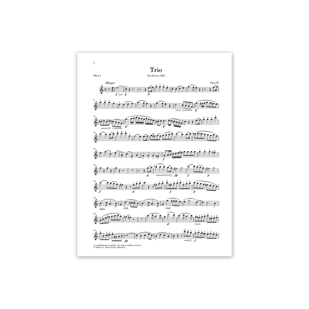Beethoven, Ludwig van Trio C-Dur op.87 und