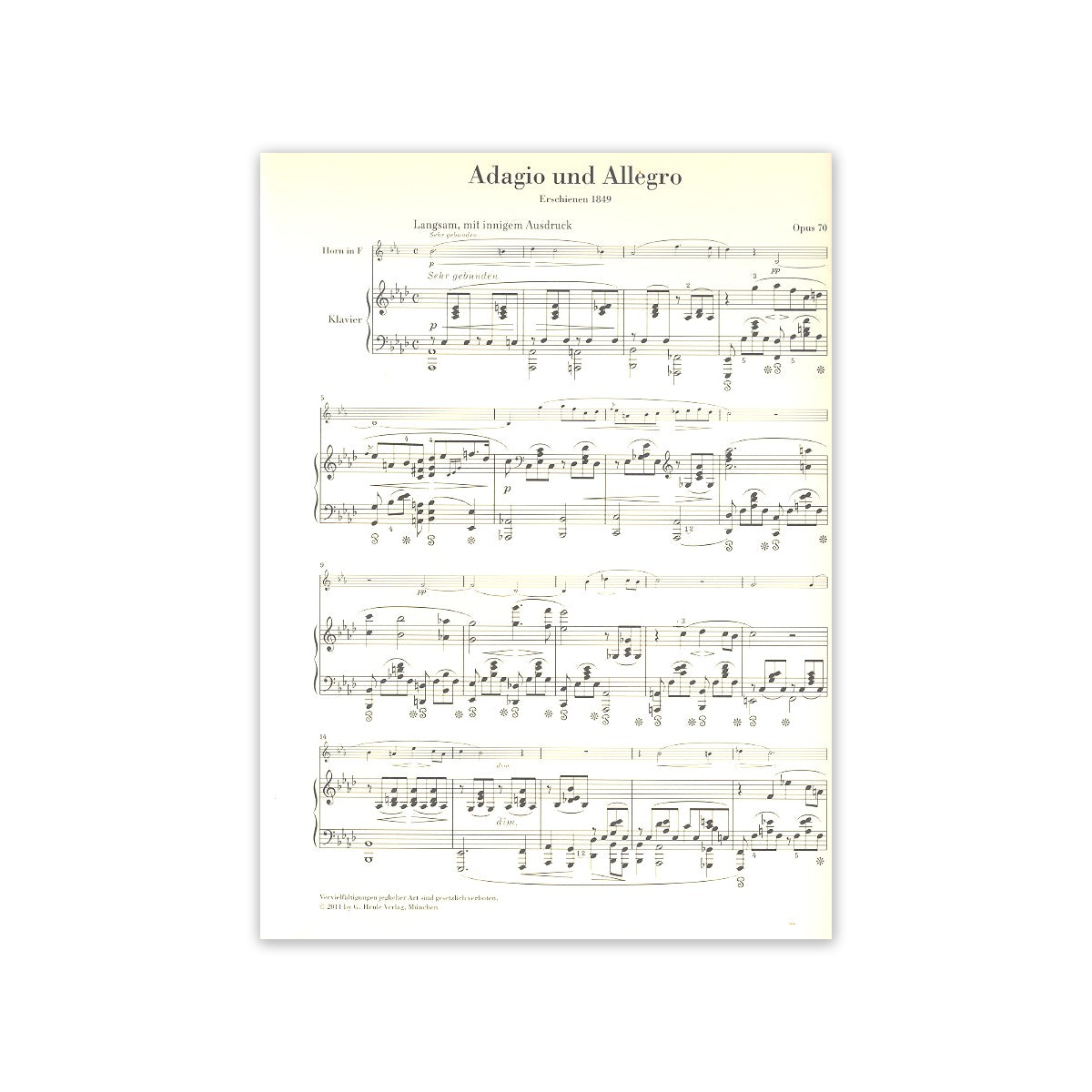 Schumann, Robert Adagio und Allegro op.70 für