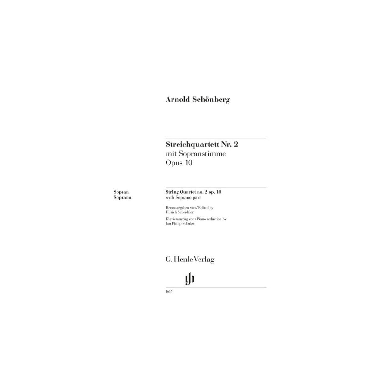 Schönberg, Arnold Streichquartett Nr.2 op.10 View 1