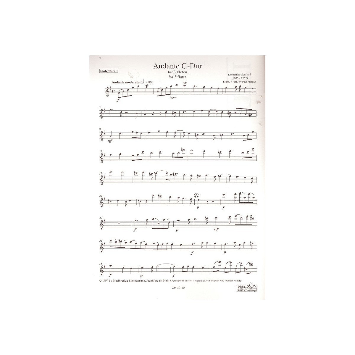 Scarlatti, Andante G-Dur View 1