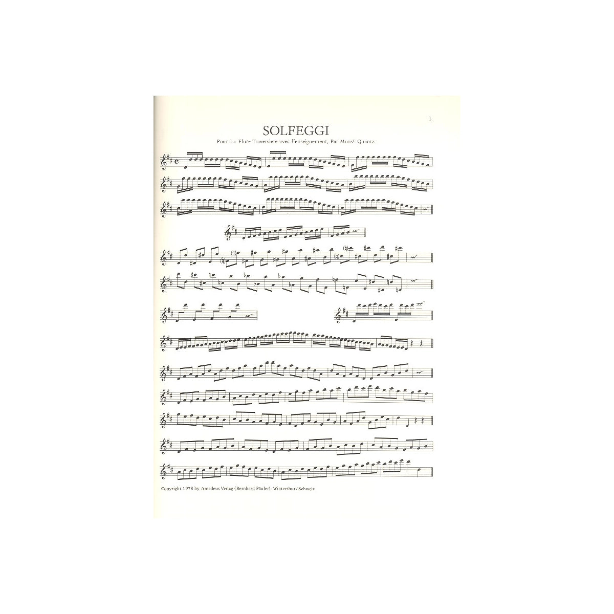 Quantz, Solfeggi