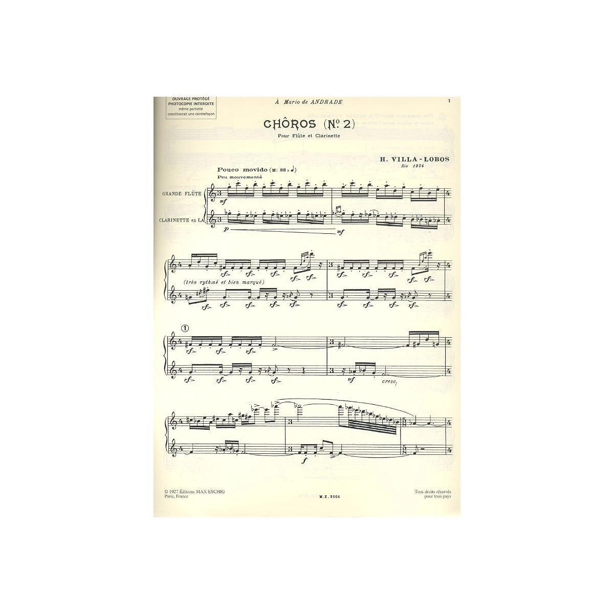 Villa-Lobos, Choros Nr.2 View 2