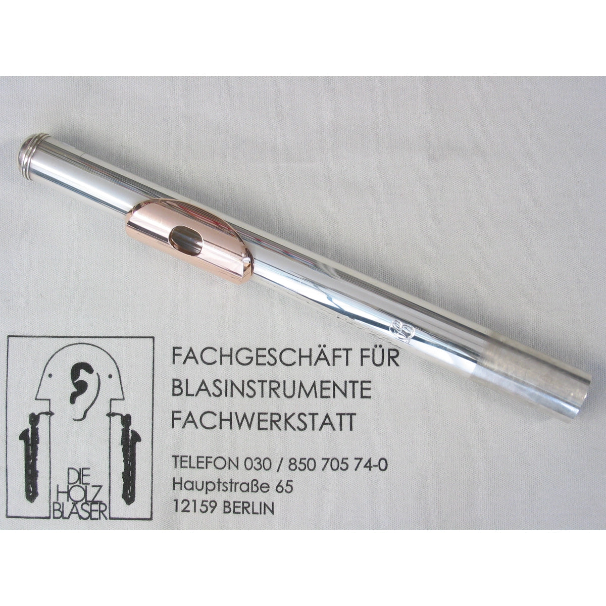 HEAD FLUTE SILVER, 14CT GOLD PLATE