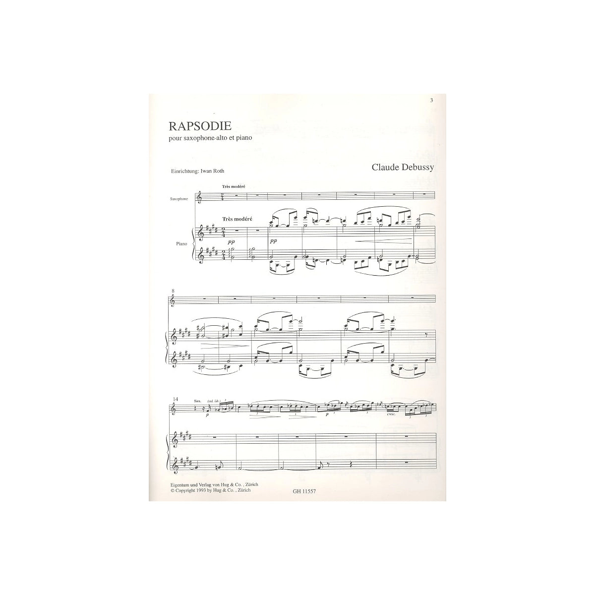 Debussy, Rhapsodie
