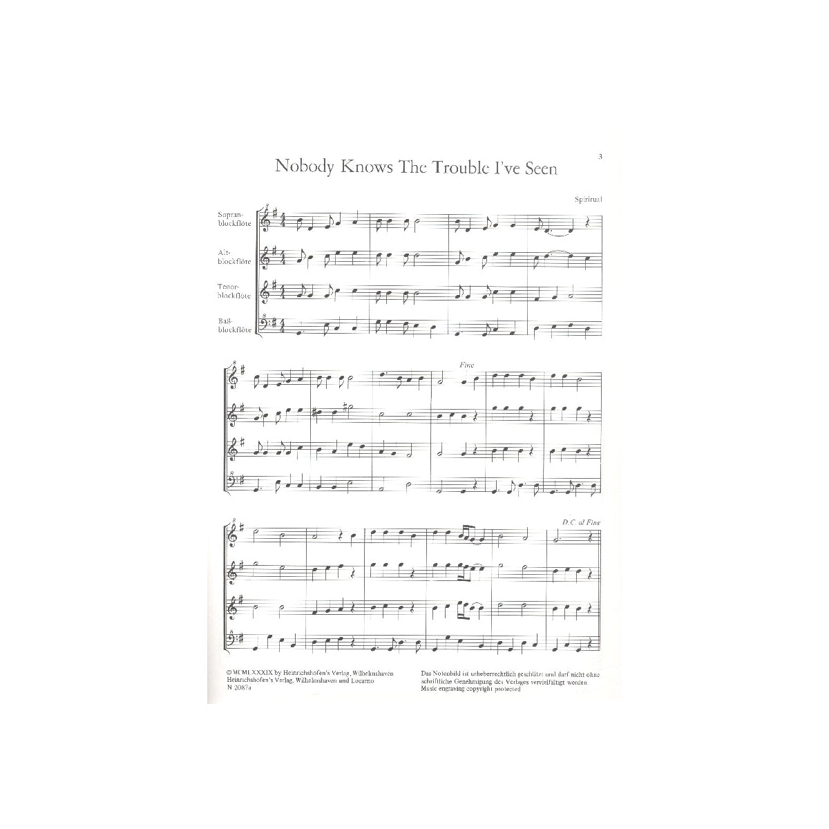 Teschner, 900 Miles 1 - Partitur