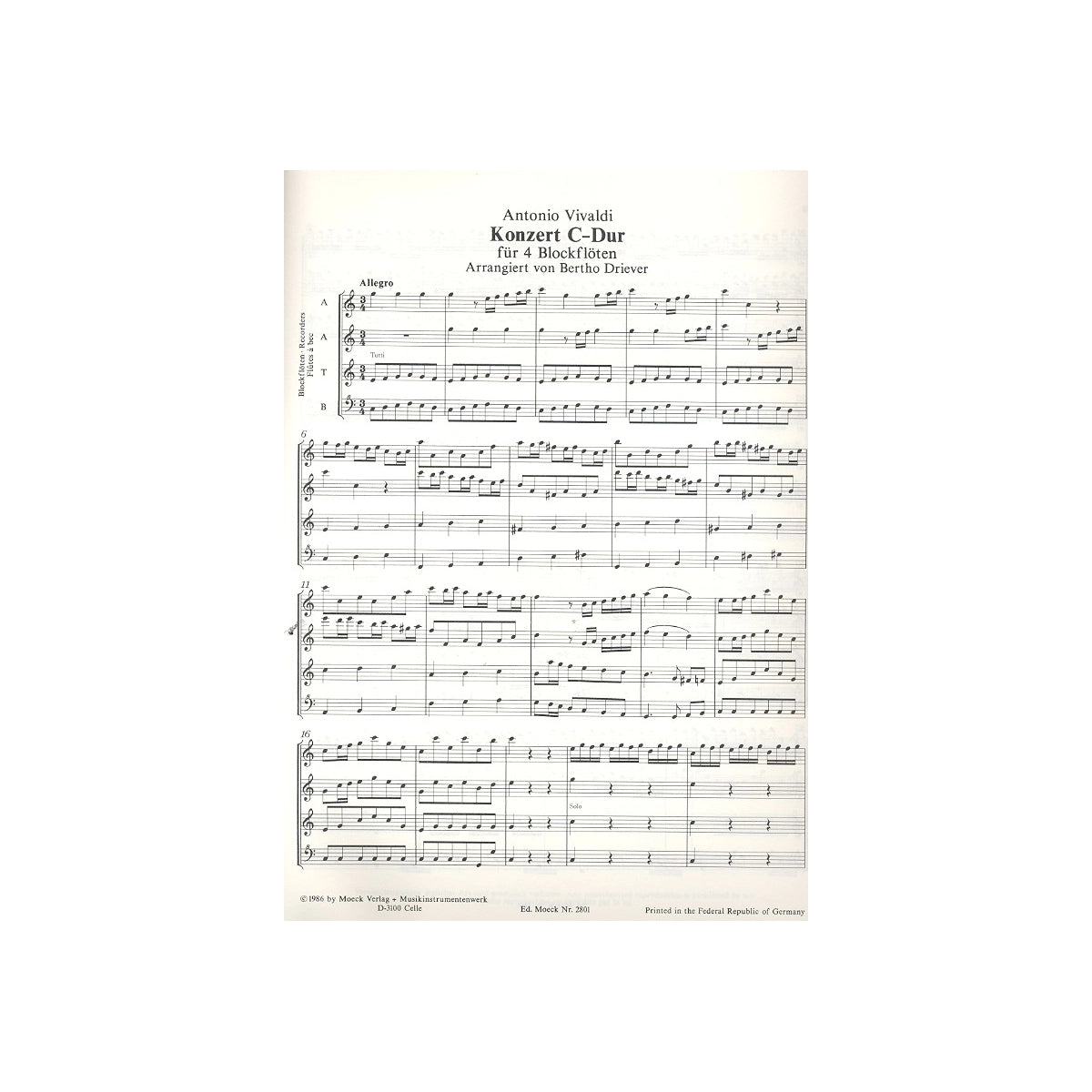 Vivaldi, Konzert C-Dur