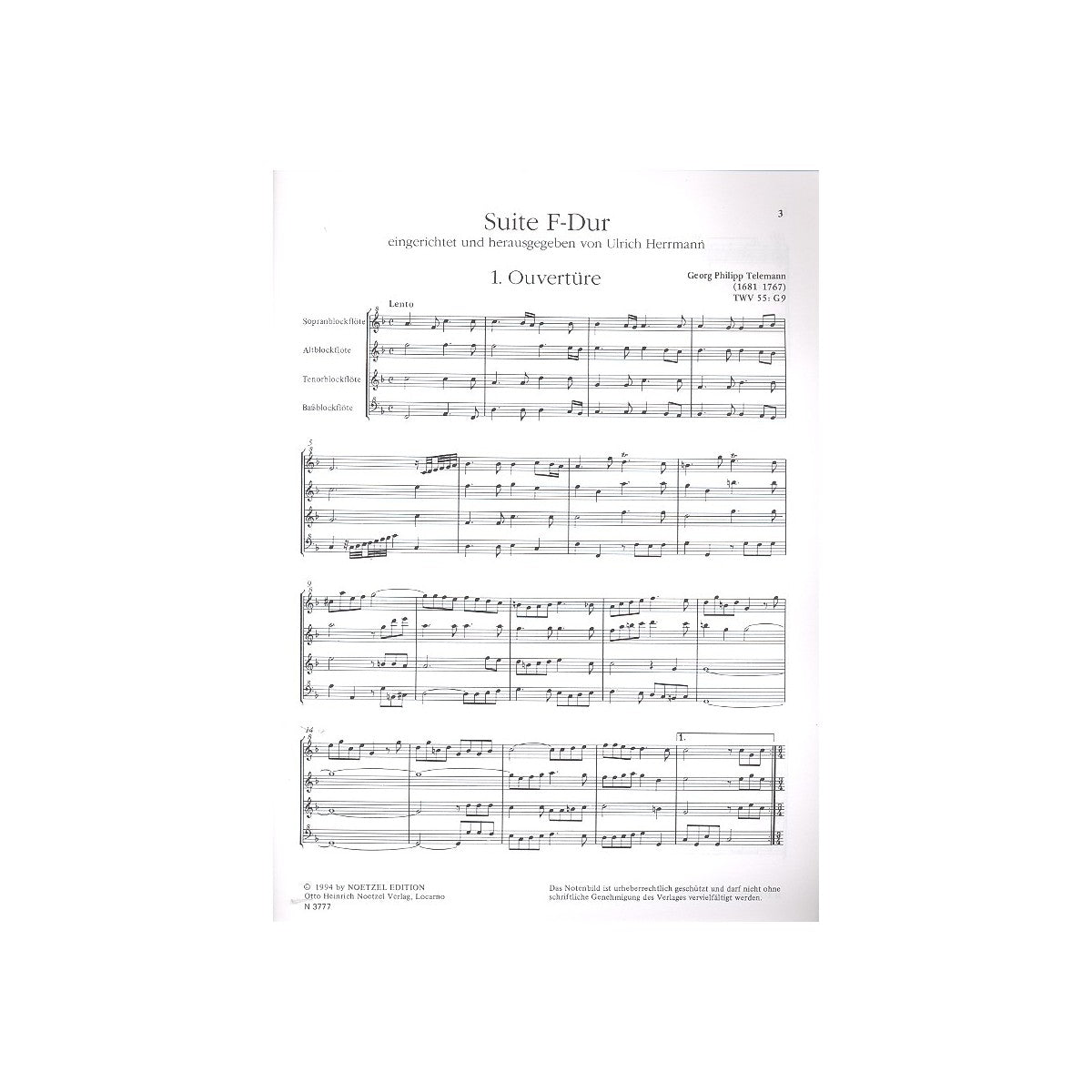Telemann, Suite F-Dur View 1