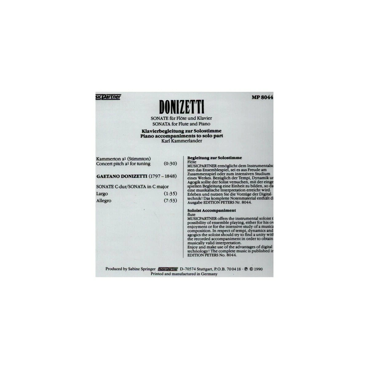 Donizetti, Sonate Öte View 2