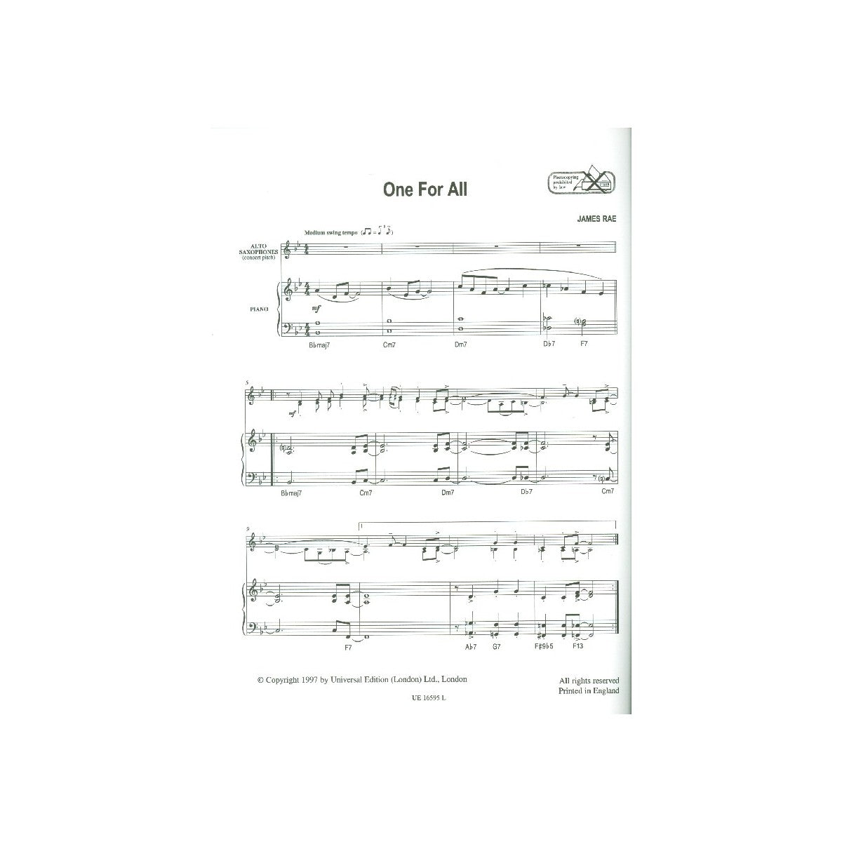 Rae, Jazz Trios (2 Altsax,Klavier) View 1