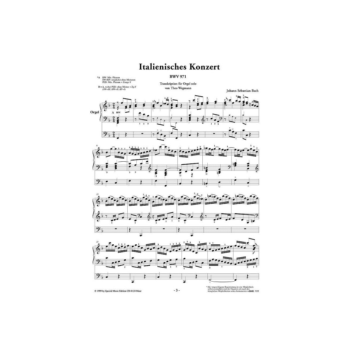 Bach, Sonate C-DUR BWV 1033 View 2