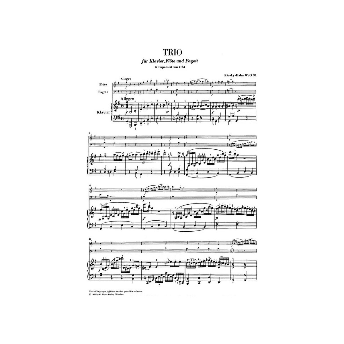 Beethoven, Trio G-Dur WoO 37 View 2