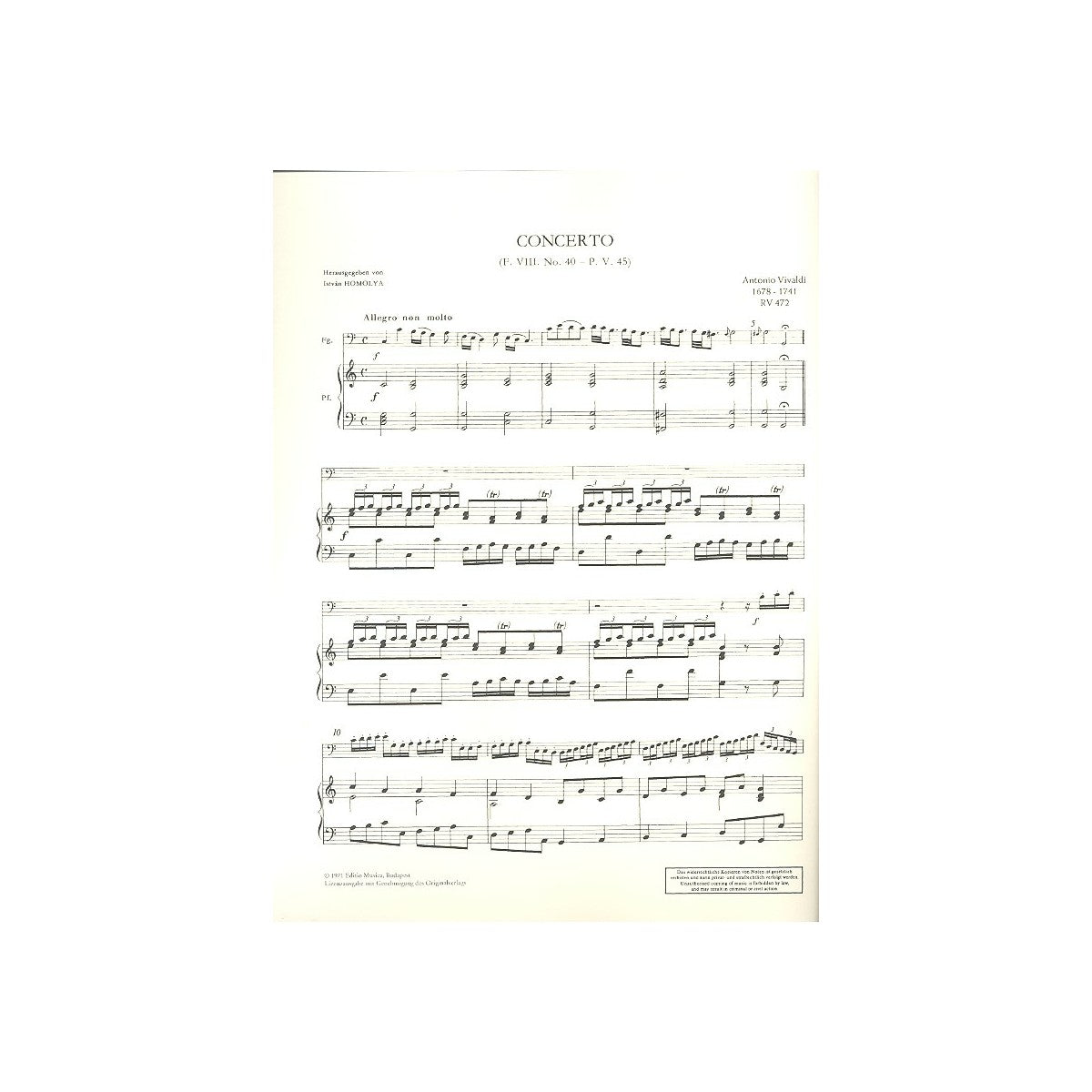 Vivaldi, Konzert C-Dur RV 472 View 2