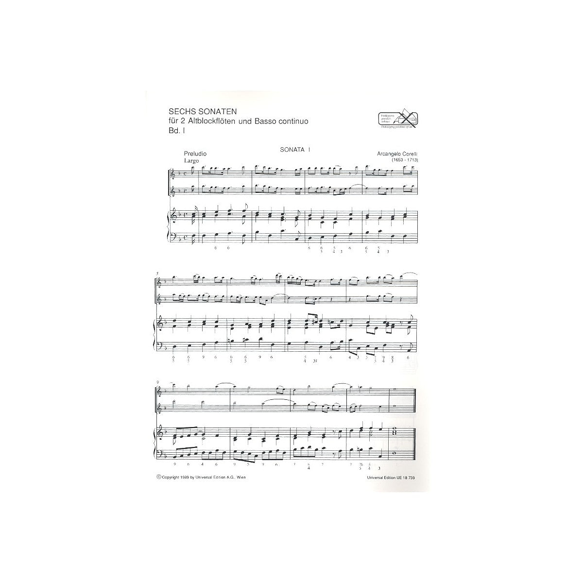 Corelli, 6 Sonaten Bd.1 (Nr.1-3) View 2