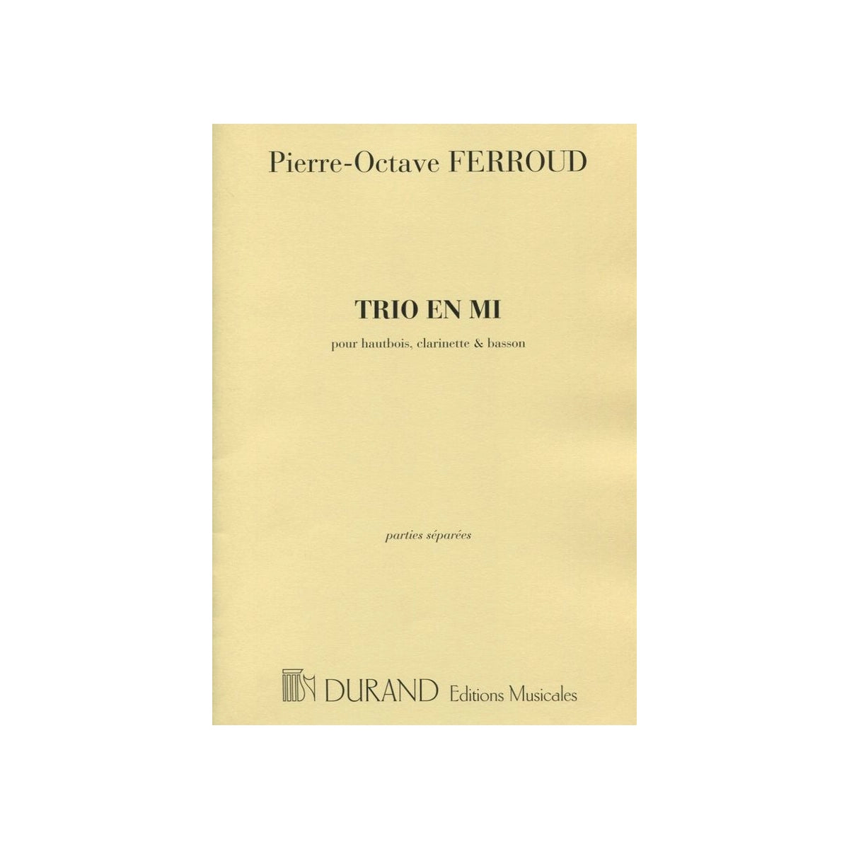 Ferroud, Trio f. Klar.Ob.Fag.,Stimmen (E-Dur)