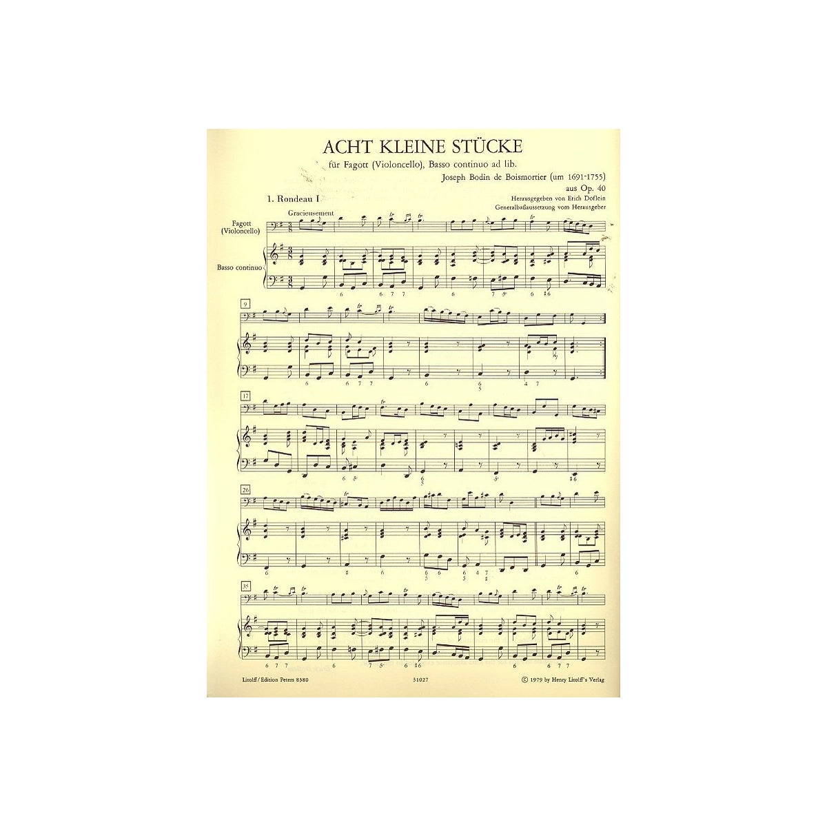 Boismortier, 8 kleine Stücke op. 40 View 2