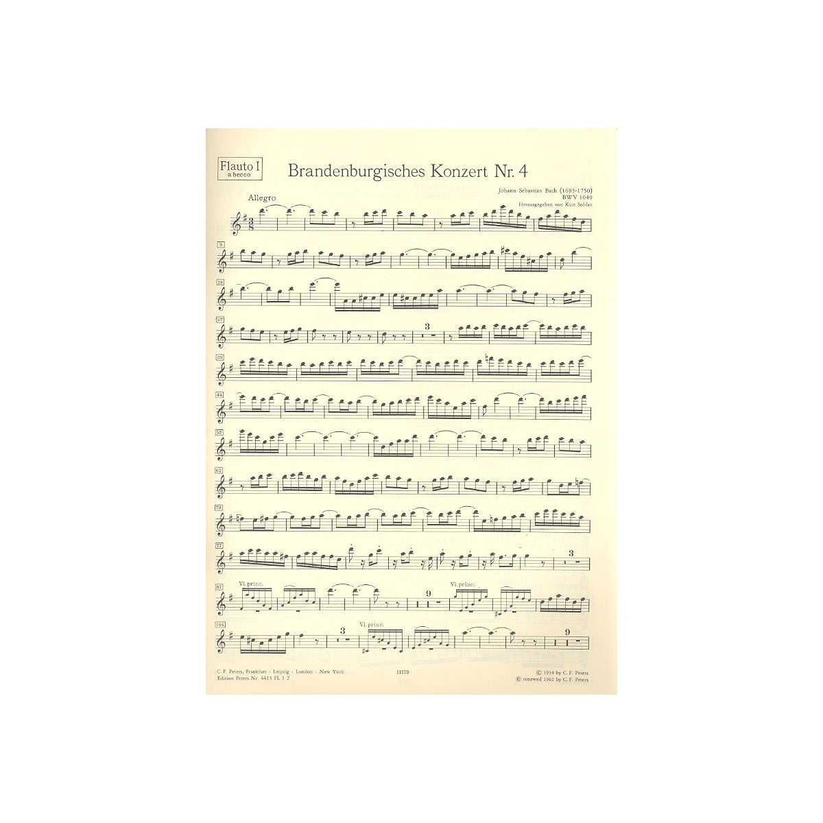 Bach, Brandenburgisches Konzert Nr.4 View 2