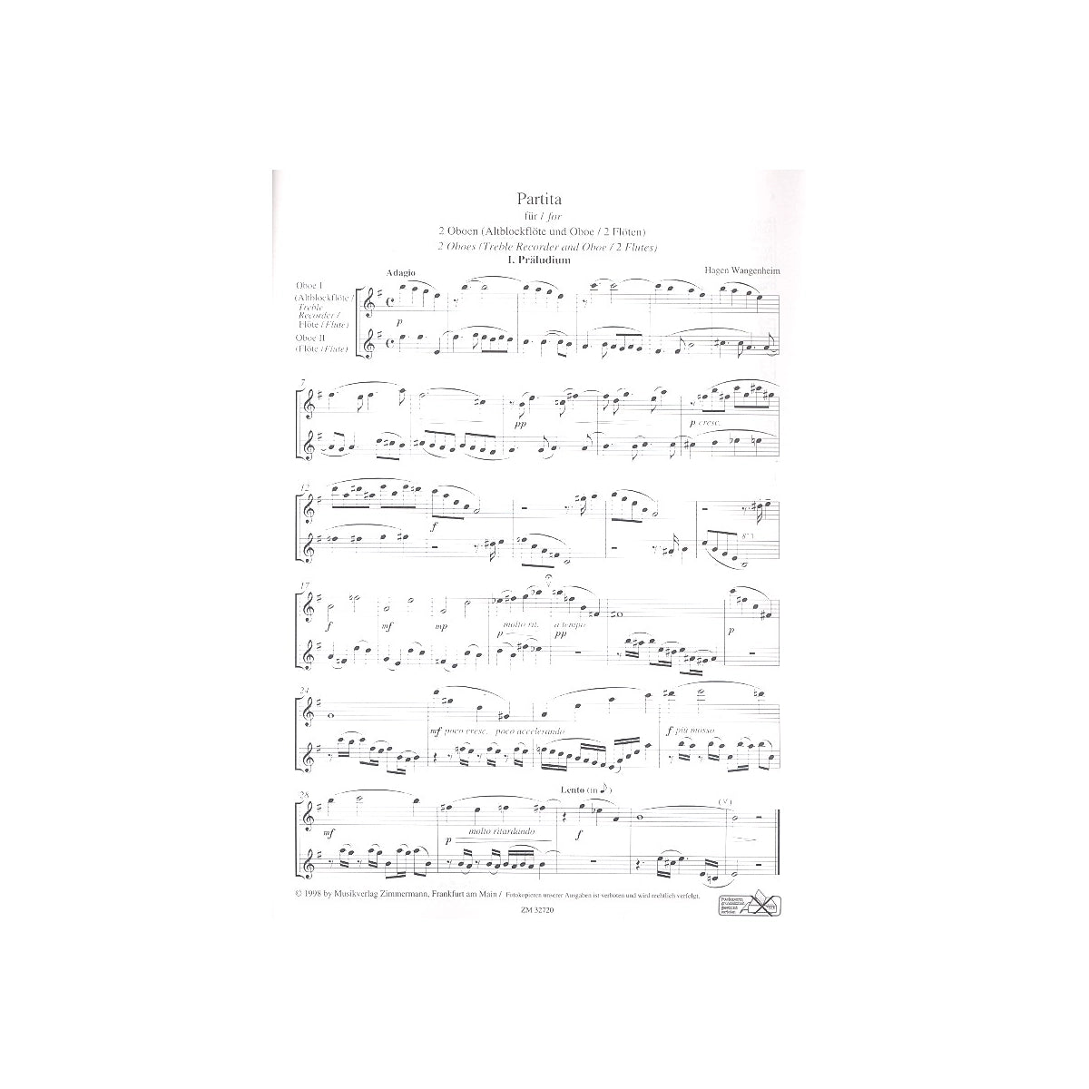 Wangenheim, Partita