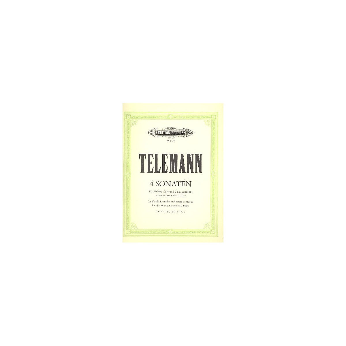Telemann, 4 Sonaten TWV41: F2, B3, f1, C2 View 1