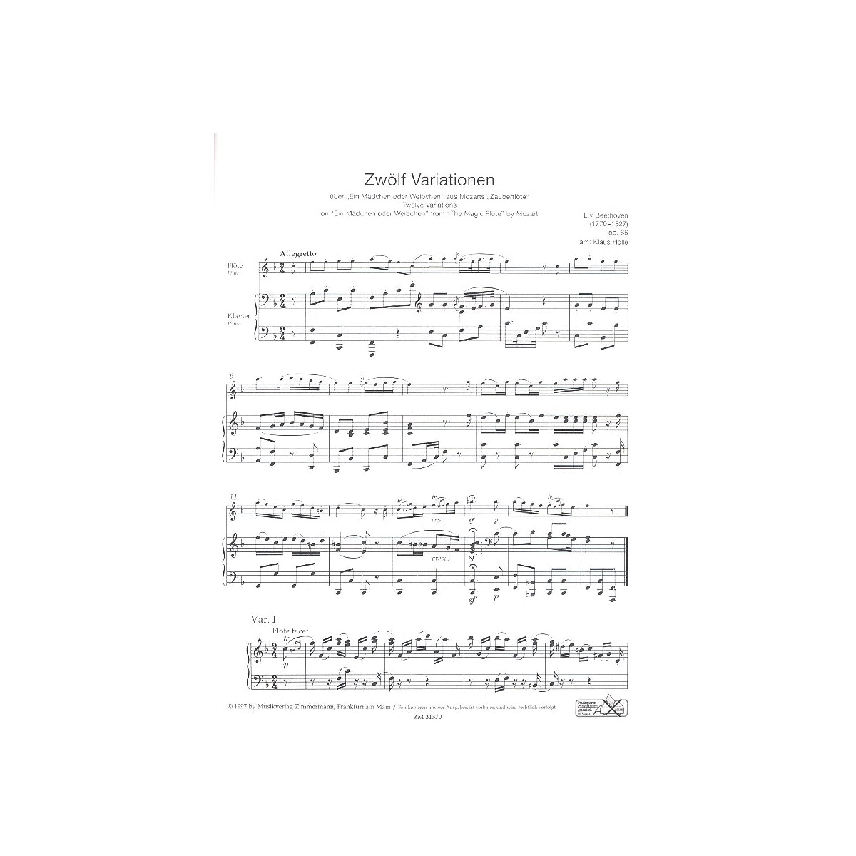 Beethoven, 12 Variationen