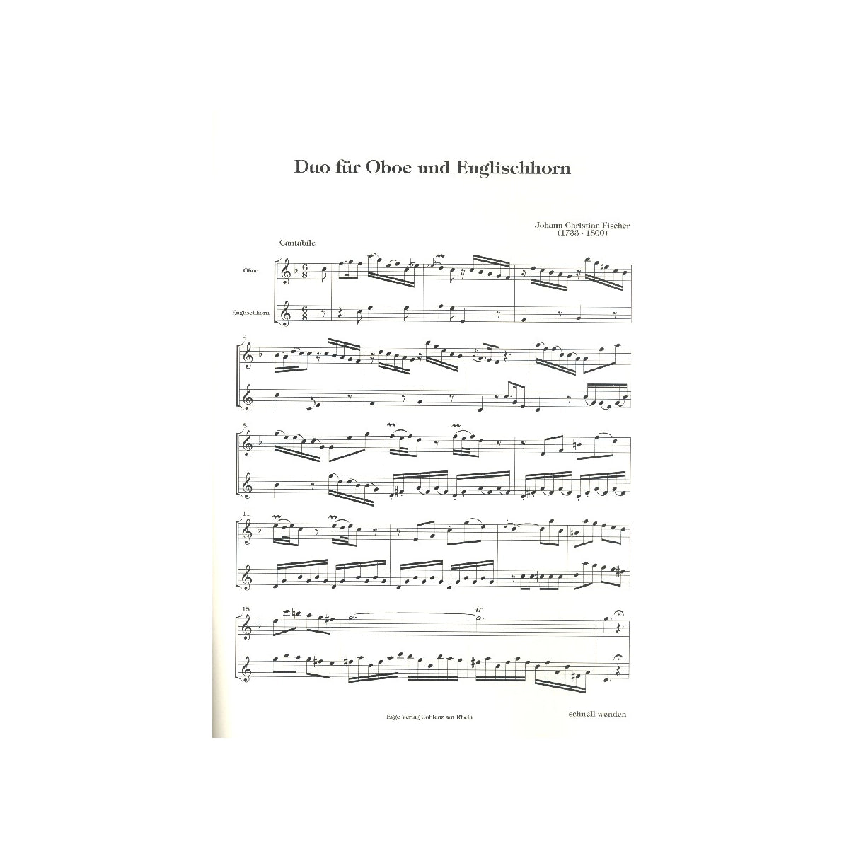 Fischer, Duo für Oboe & Engl.horn