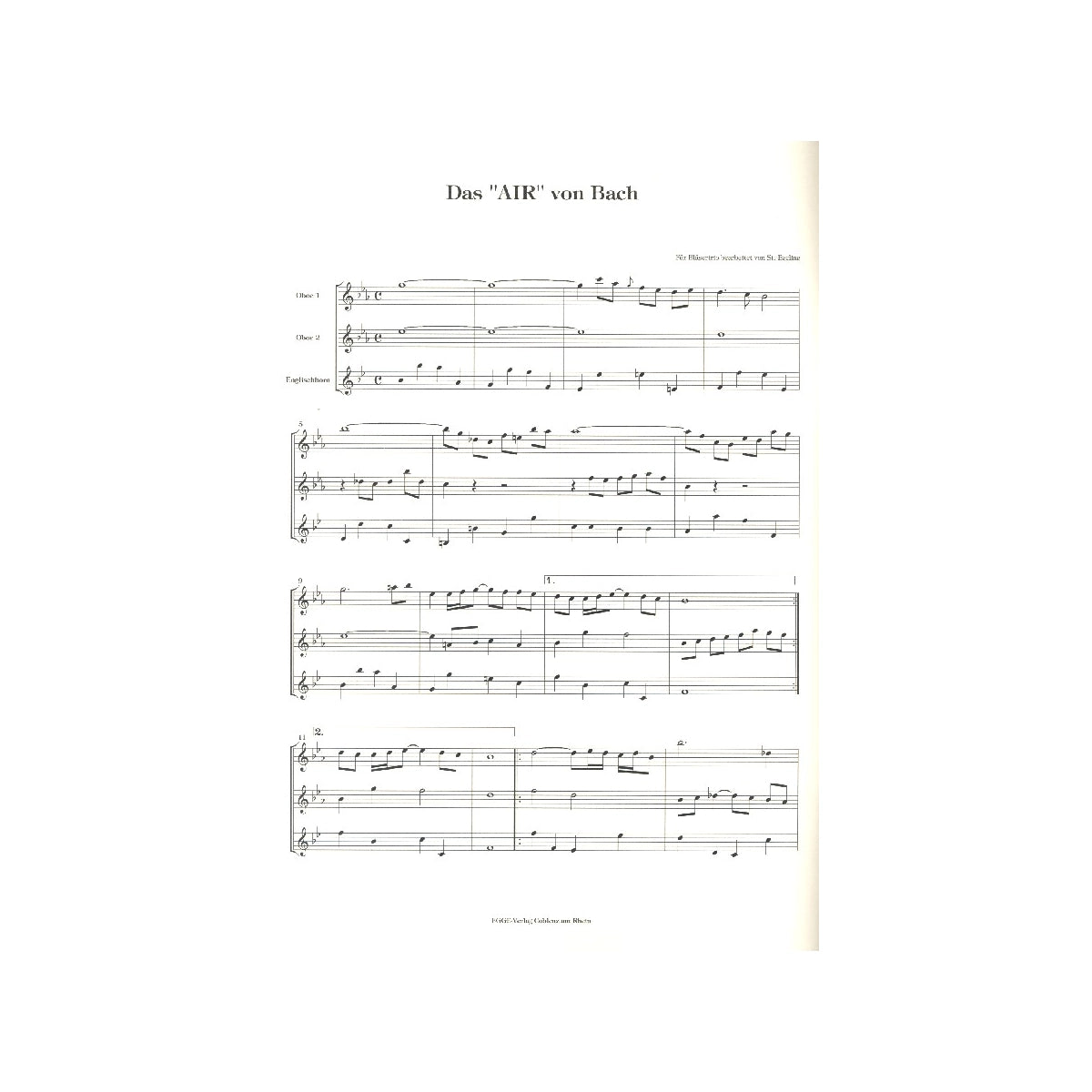 Bach, Air/ Wachet auf - 2 Oboen & E-Horn