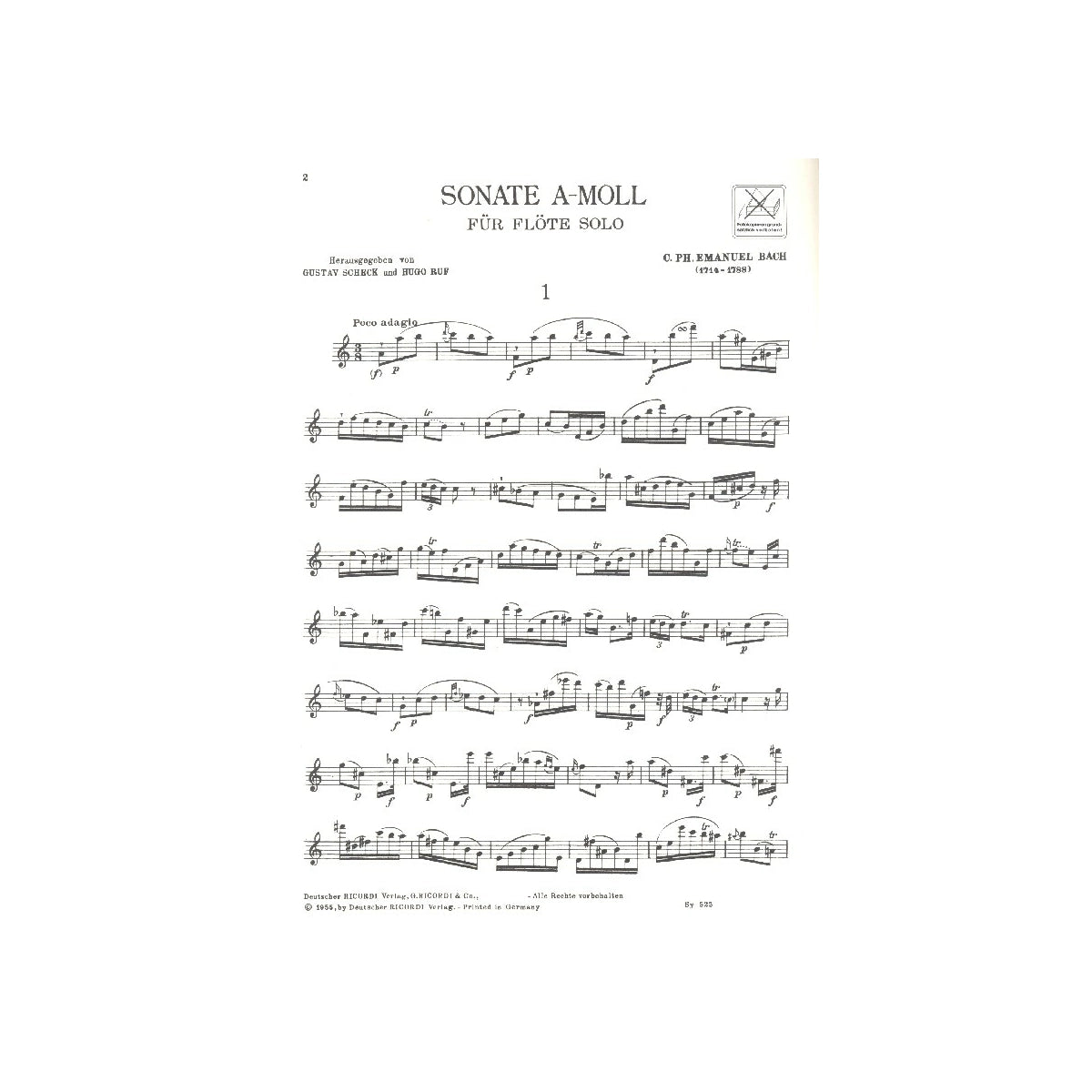 Bach C.Ph.E., Sonate a-Moll-8704