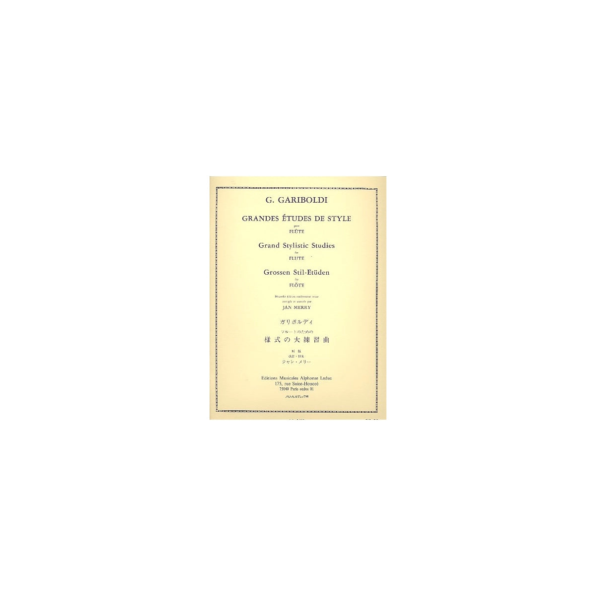 Gariboldi, Grandes Etudes de Style op.134