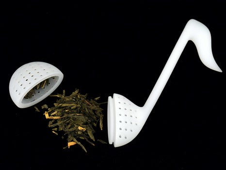 Teesieb Achtelnote weiß Silikon 14 cm