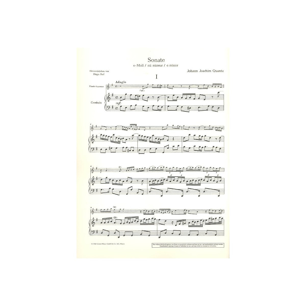 Quantz, Sonate e-Moll View 2