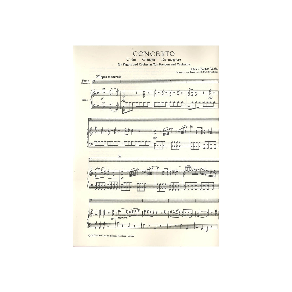 Vanhal, Konzert C-Dur