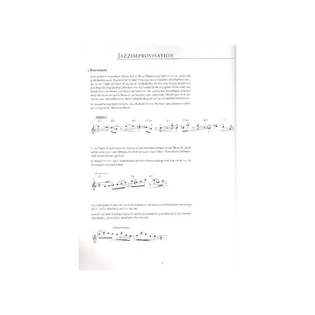 Snidero, Jazz conception Handbuch
